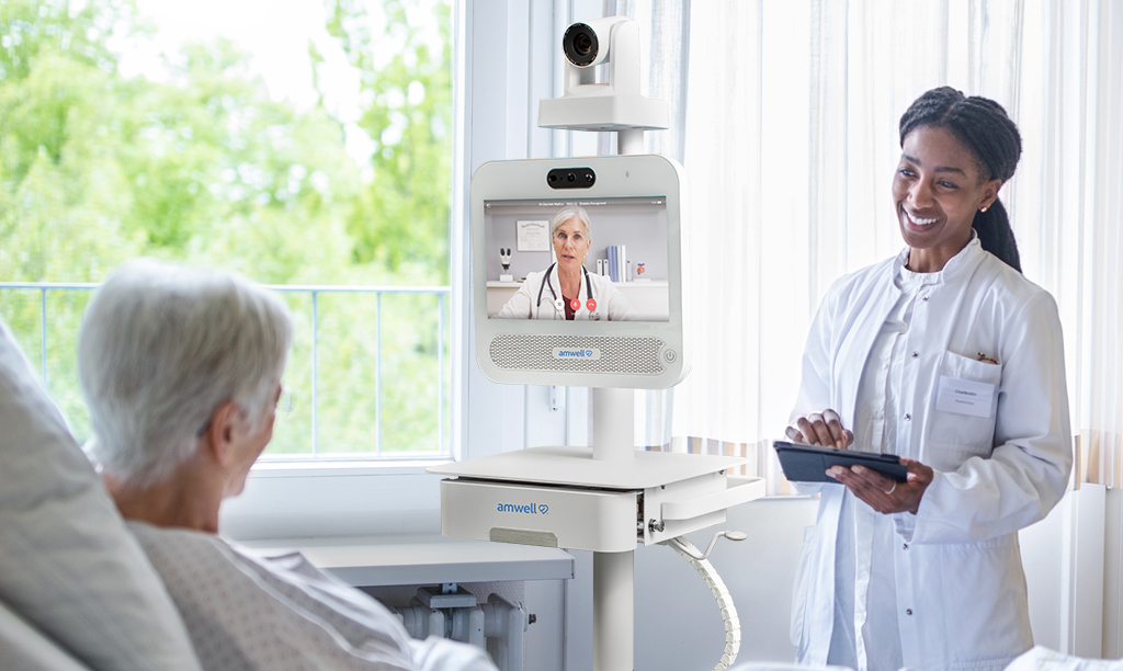 provider and patient in a hospital