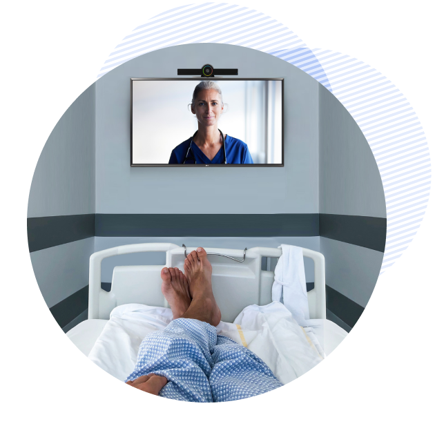 virtual nursing patient in the hospital